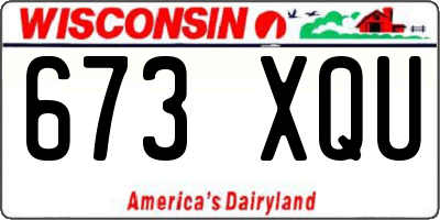WI license plate 673XQU