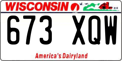 WI license plate 673XQW