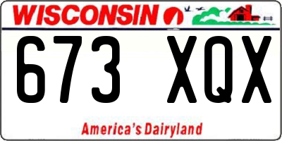 WI license plate 673XQX