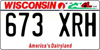 WI license plate 673XRH