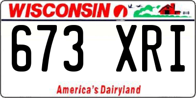 WI license plate 673XRI
