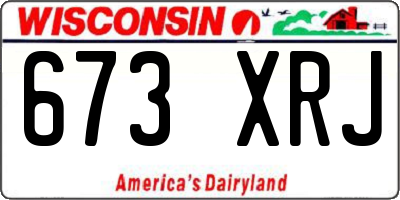 WI license plate 673XRJ