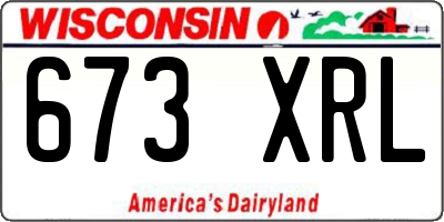 WI license plate 673XRL