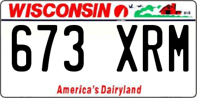 WI license plate 673XRM