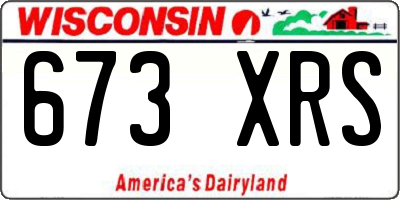 WI license plate 673XRS