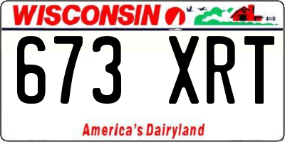 WI license plate 673XRT