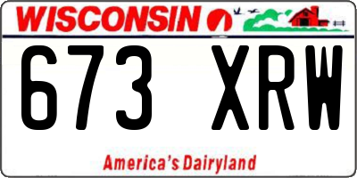 WI license plate 673XRW