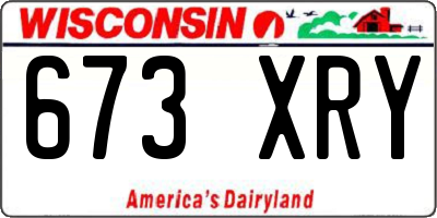 WI license plate 673XRY