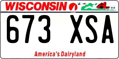 WI license plate 673XSA