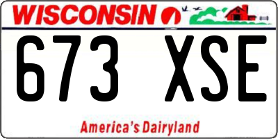 WI license plate 673XSE