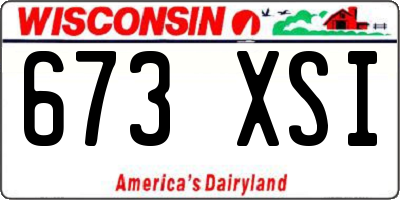 WI license plate 673XSI