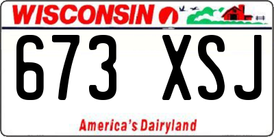 WI license plate 673XSJ