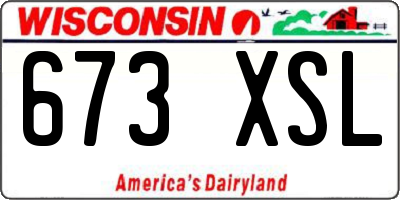 WI license plate 673XSL