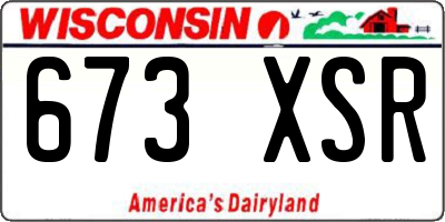 WI license plate 673XSR