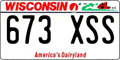WI license plate 673XSS