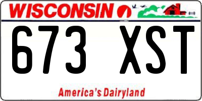 WI license plate 673XST