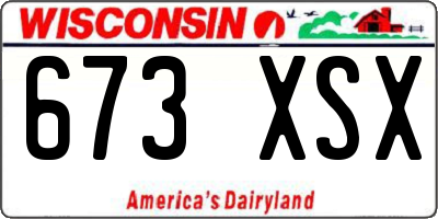 WI license plate 673XSX