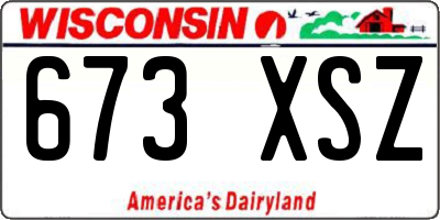 WI license plate 673XSZ