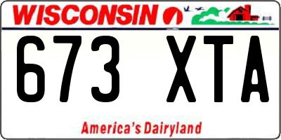 WI license plate 673XTA