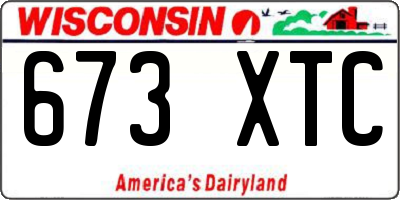 WI license plate 673XTC