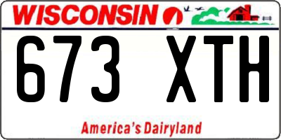 WI license plate 673XTH