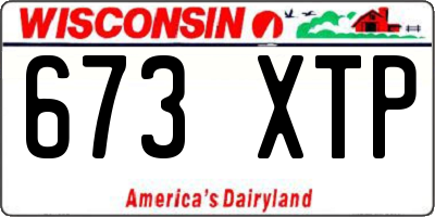 WI license plate 673XTP