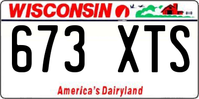 WI license plate 673XTS