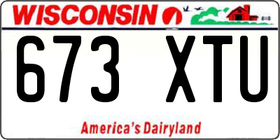 WI license plate 673XTU