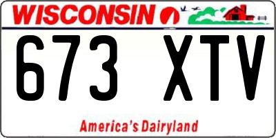 WI license plate 673XTV