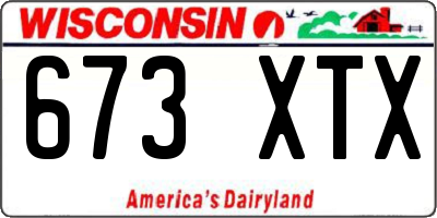 WI license plate 673XTX