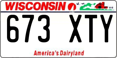 WI license plate 673XTY
