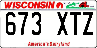 WI license plate 673XTZ