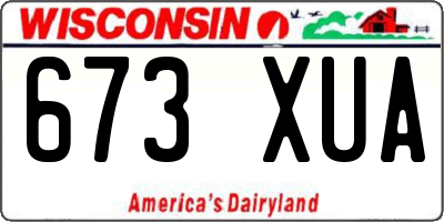 WI license plate 673XUA