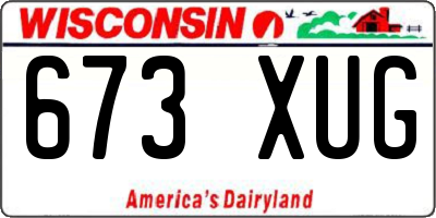 WI license plate 673XUG
