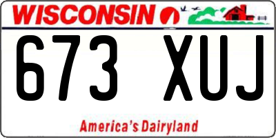 WI license plate 673XUJ