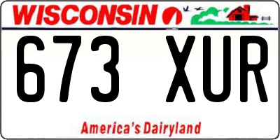 WI license plate 673XUR