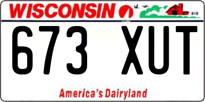 WI license plate 673XUT