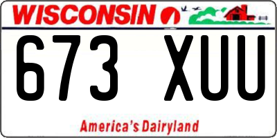 WI license plate 673XUU