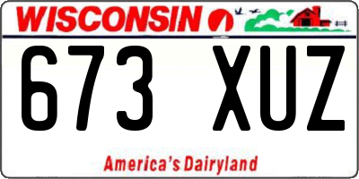 WI license plate 673XUZ
