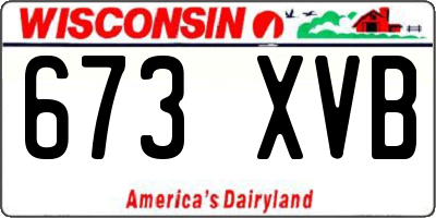 WI license plate 673XVB