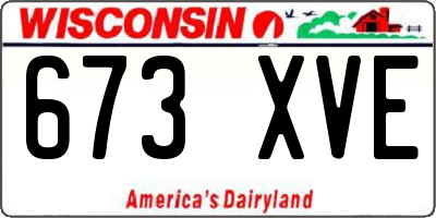 WI license plate 673XVE