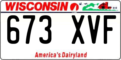 WI license plate 673XVF