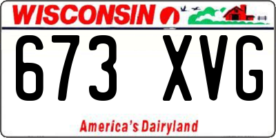 WI license plate 673XVG