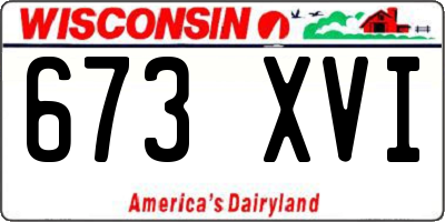 WI license plate 673XVI