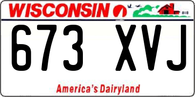 WI license plate 673XVJ