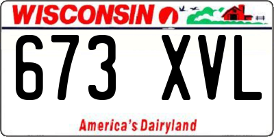 WI license plate 673XVL