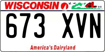WI license plate 673XVN