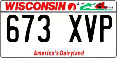 WI license plate 673XVP