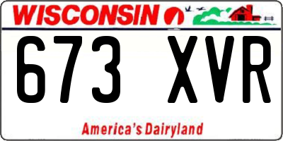 WI license plate 673XVR