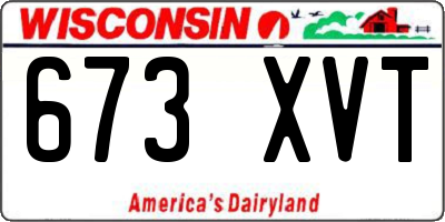 WI license plate 673XVT